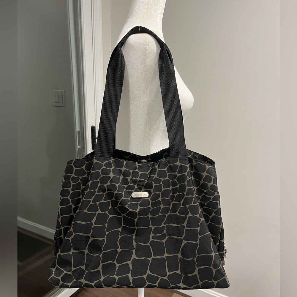 Baggallini Large Tote Bag - Black, Gray Olive Green, Long Straps